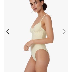 Onia high leg Isabella 1 piece- yellow seersucker